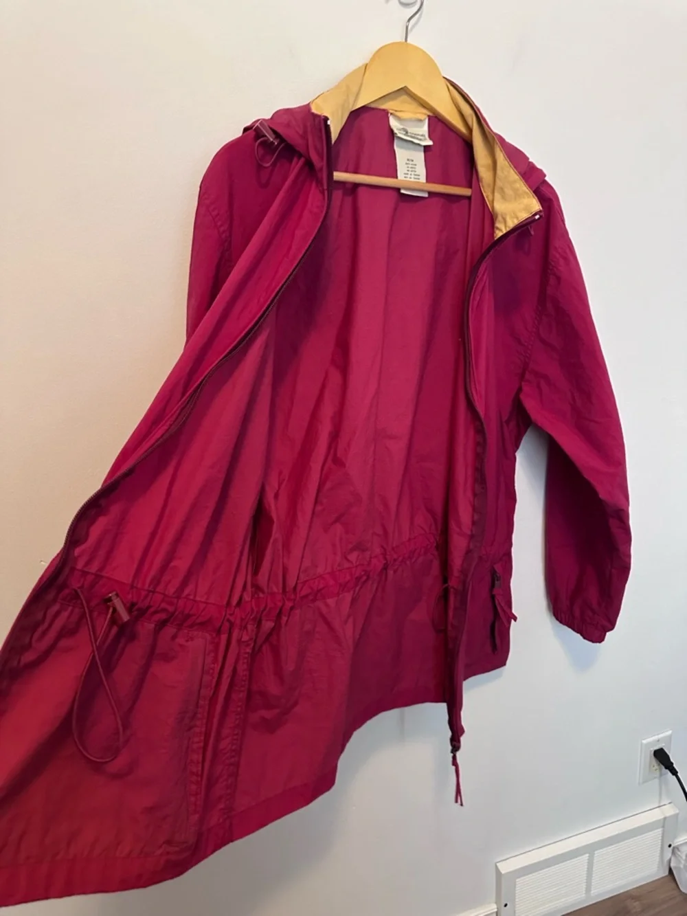 Women's Raspberry Hooded Windbreaker Jacket - Picture 13 of 15